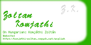 zoltan komjathi business card